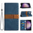 Grid Stitching Leather Phone Case with Lanyard