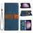 Grid Stitching Leather Phone Case with Lanyard