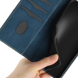 Grid Stitching Leather Phone Case with Lanyard