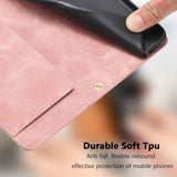 Tulips Embossed Leather Phone Case with Lanyard