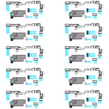 10pcs iPhone 16 Heat Sink Stickers & FPC Foam Pads for 16 Pro Max, 16 Pro, 16 Plus, 16