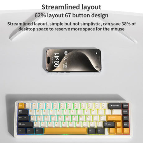 AULA F65 67 Keys 2.4G / BT / Wired Three Model RGB Gaske Mechanical Keyboard - LYDARZ