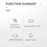 VGR V-071 5W Carbon Steel Blade USB Electric Hair Clipper, V-071