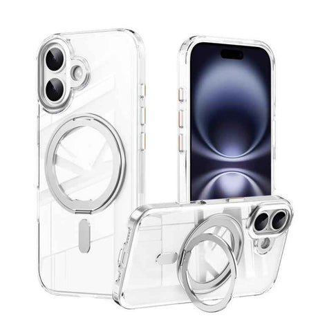 Frosted 360 Degree MagSafe Magnetic Holder Phone Case