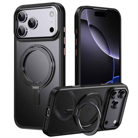 Frosted 360 Degree MagSafe Magnetic Holder Phone Case