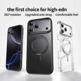 Frosted 360 Degree MagSafe Magnetic Holder Phone Case