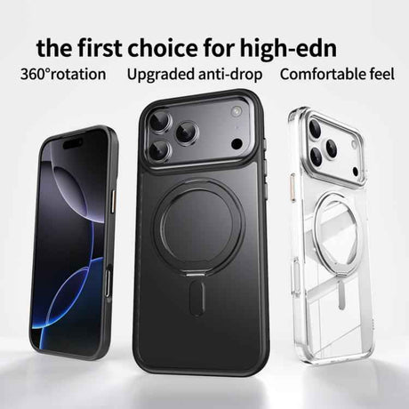 Frosted 360 Degree MagSafe Magnetic Holder Phone Case