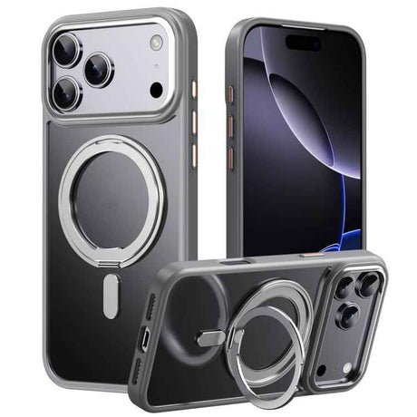 Frosted 360 Degree MagSafe Magnetic Holder Phone Case