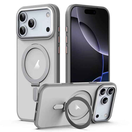 Airbag MagSafe Shockproof Frosted Phone Case with Fold Holder