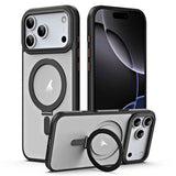 Airbag MagSafe Shockproof Frosted Phone Case with Fold Holder