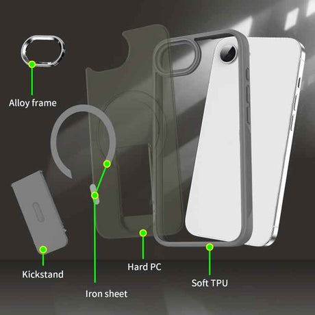 Acrylic Hybrid TPU MagSafe Holder Phone Case