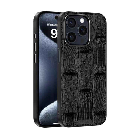 ABEEL Beast Pattern 6D Micro-Embossed MagSafe Genuine Leather Phone Case