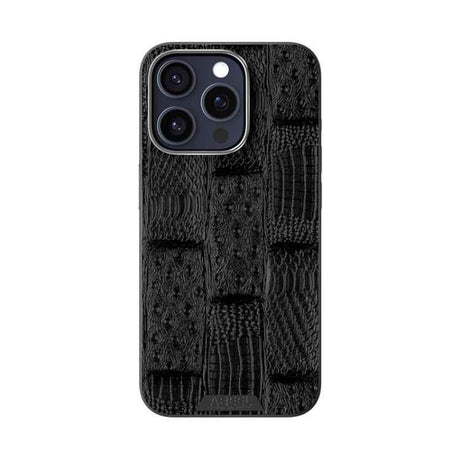ABEEL Beast Pattern 6D Micro-Embossed MagSafe Genuine Leather Phone Case