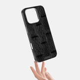 ABEEL Beast Pattern 6D Micro-Embossed MagSafe Genuine Leather Phone Case