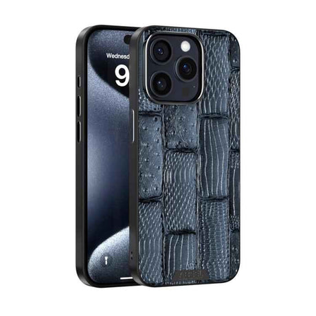 ABEEL Beast Pattern 6D Micro-Embossed MagSafe Genuine Leather Phone Case