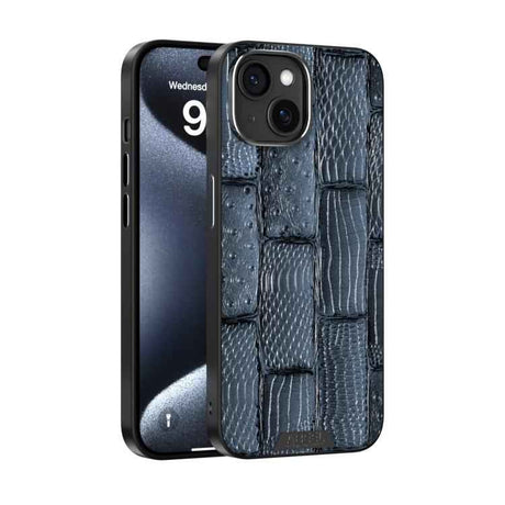 ABEEL Beast Pattern 6D Micro-Embossed MagSafe Genuine Leather Phone Case