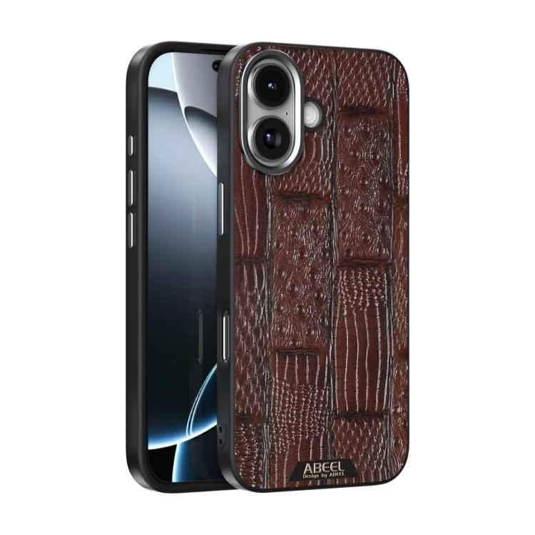 ABEEL Beast Pattern 6D Micro-Embossed MagSafe Genuine Leather Phone Case