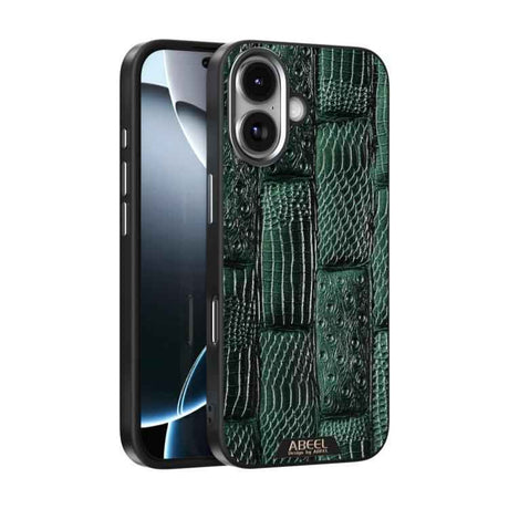 ABEEL Beast Pattern 6D Micro-Embossed MagSafe Genuine Leather Phone Case