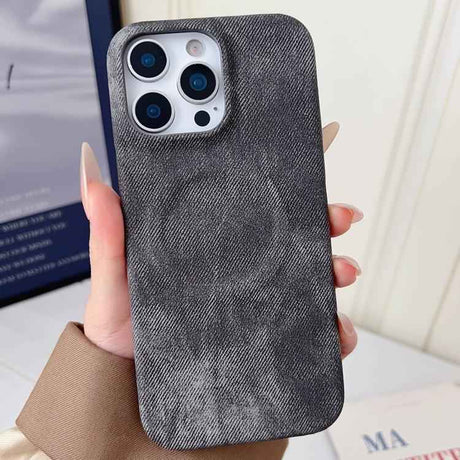 Denim MagSafe Magnetic PC + PU Phone Case