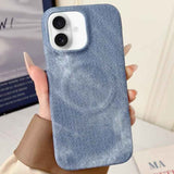 Denim MagSafe Magnetic PC + PU Phone Case