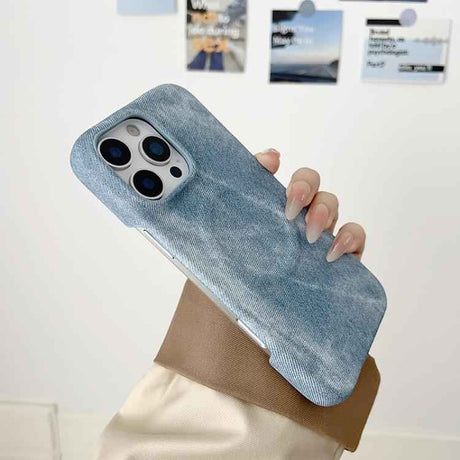 Denim MagSafe Magnetic PC + PU Phone Case