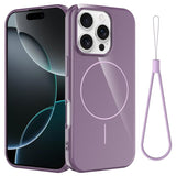 Glossy TPU Shockproof MagSafe Phone Case with Lanyard