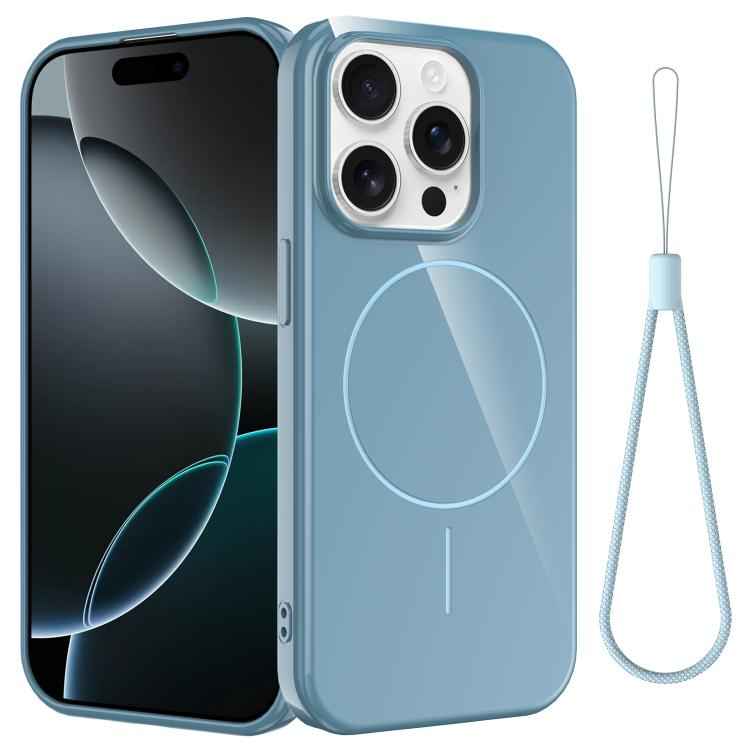 Glossy TPU Shockproof MagSafe Phone Case with Lanyard