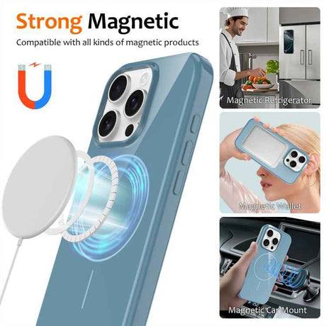Glossy TPU Shockproof MagSafe Phone Case with Lanyard
