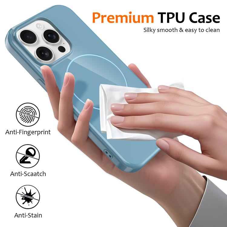 Glossy TPU Shockproof MagSafe Phone Case with Lanyard