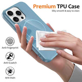 Glossy TPU Shockproof MagSafe Phone Case with Lanyard