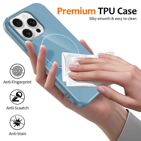 Glossy TPU Shockproof MagSafe Phone Case with Lanyard