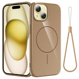 Glossy TPU Shockproof MagSafe Phone Case with Lanyard
