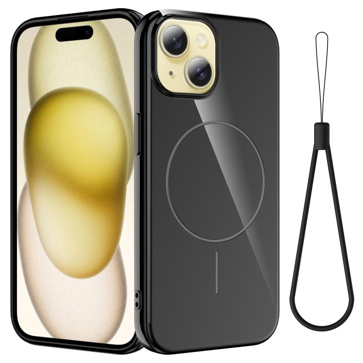Glossy TPU Shockproof MagSafe Phone Case with Lanyard