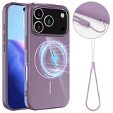 Glossy TPU Shockproof MagSafe Phone Case with Lanyard