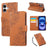 Rose Flower Embossed 3-Card Slots Leather Phone Case