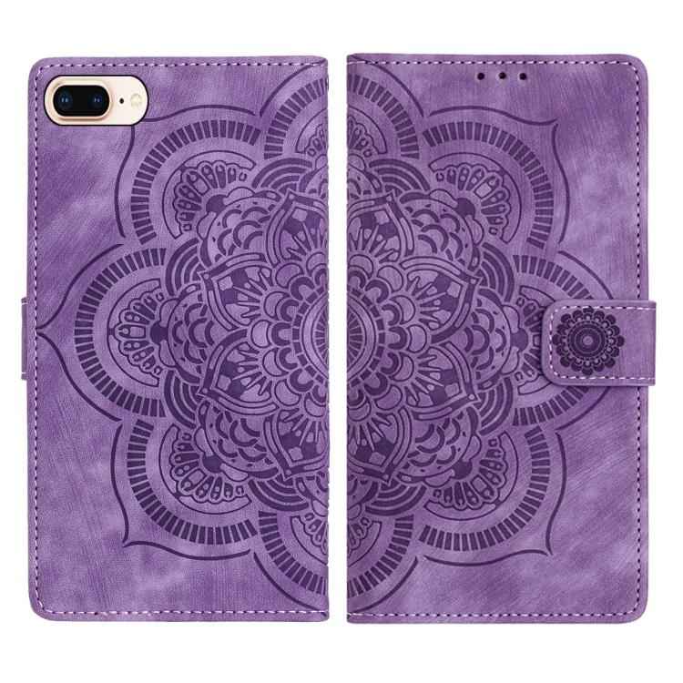 Mandala Embossed Retro Frosted Leather Phone Case
