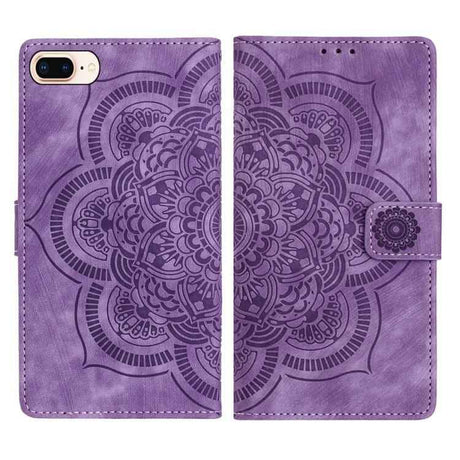 Mandala Embossed Retro Frosted Leather Phone Case