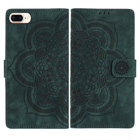 Mandala Embossed Retro Frosted Leather Phone Case