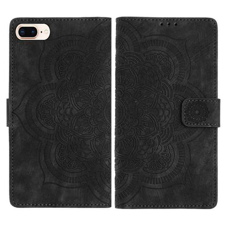 Mandala Embossed Retro Frosted Leather Phone Case