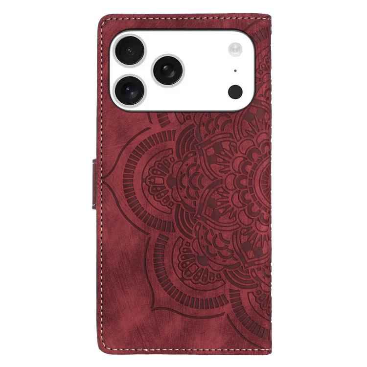 Mandala Embossed Retro Frosted Leather Phone Case