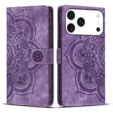 Mandala Embossed Retro Frosted Leather Phone Case