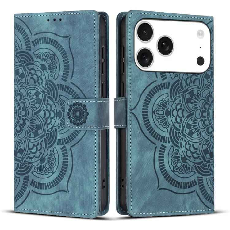Mandala Embossed Retro Frosted Leather Phone Case