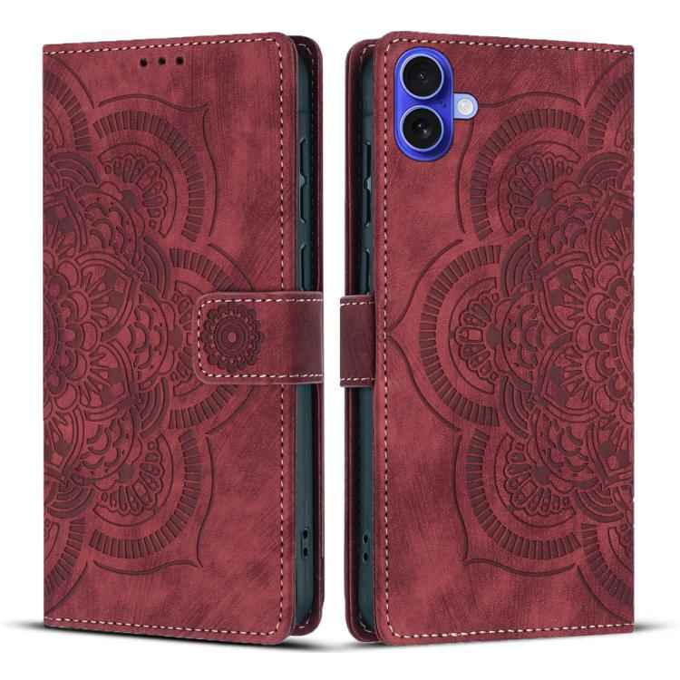 Mandala Embossed Retro Frosted Leather Phone Case