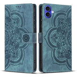 Mandala Embossed Retro Frosted Leather Phone Case