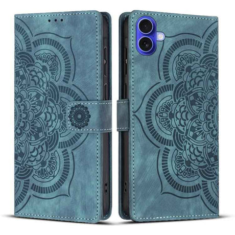 Mandala Embossed Retro Frosted Leather Phone Case