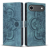 Mandala Embossed Retro Frosted Leather Phone Case
