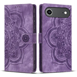 Mandala Embossed Retro Frosted Leather Phone Case
