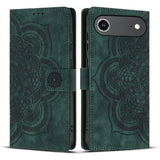 Mandala Embossed Retro Frosted Leather Phone Case