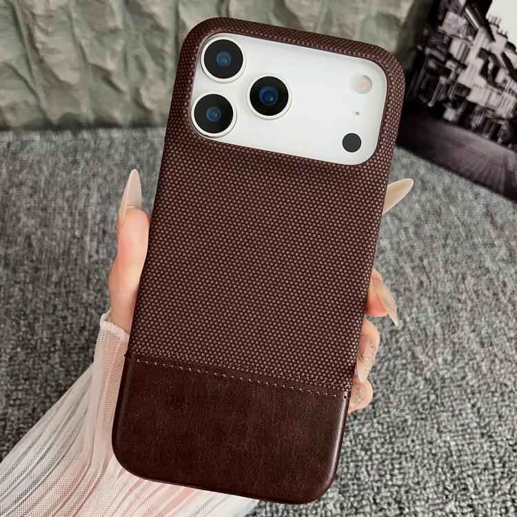 Stitching Cloth MagSafe Magnetic PC Hybrid PU Phone Case