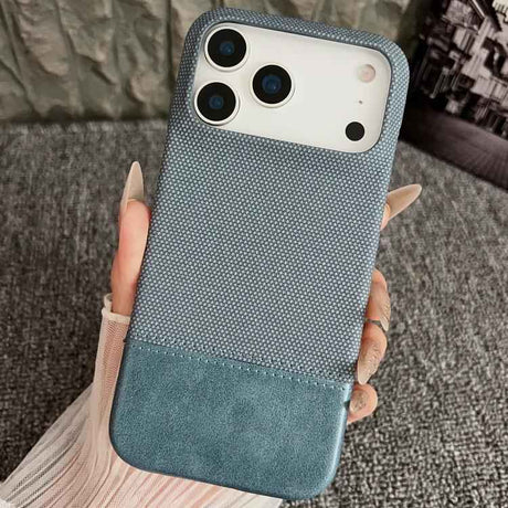 Stitching Cloth MagSafe Magnetic PC Hybrid PU Phone Case